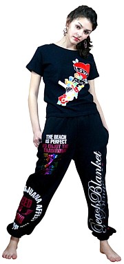 спортивные брюки с принтом, unisex,   сделано в Японии
