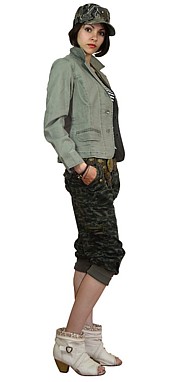 шорты женские в стиле милитари, сделано в Японии